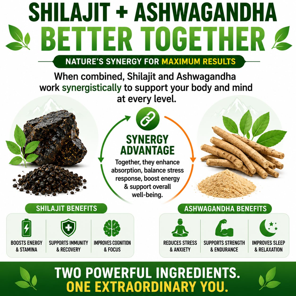 HCL Herbal Code Labs Pure Shilajit Resin with Ashwagandha, 60 Capsules