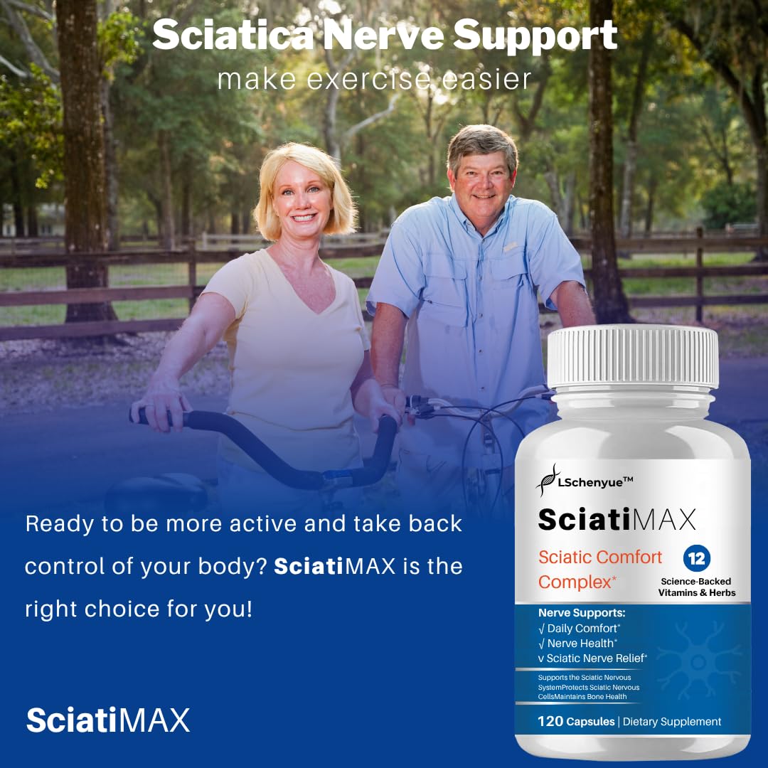 LSchenyue Sciatica Nerve Pain Relief Capsules - Botanical Extracts, Carefully Selected Ingredients, 120 Count