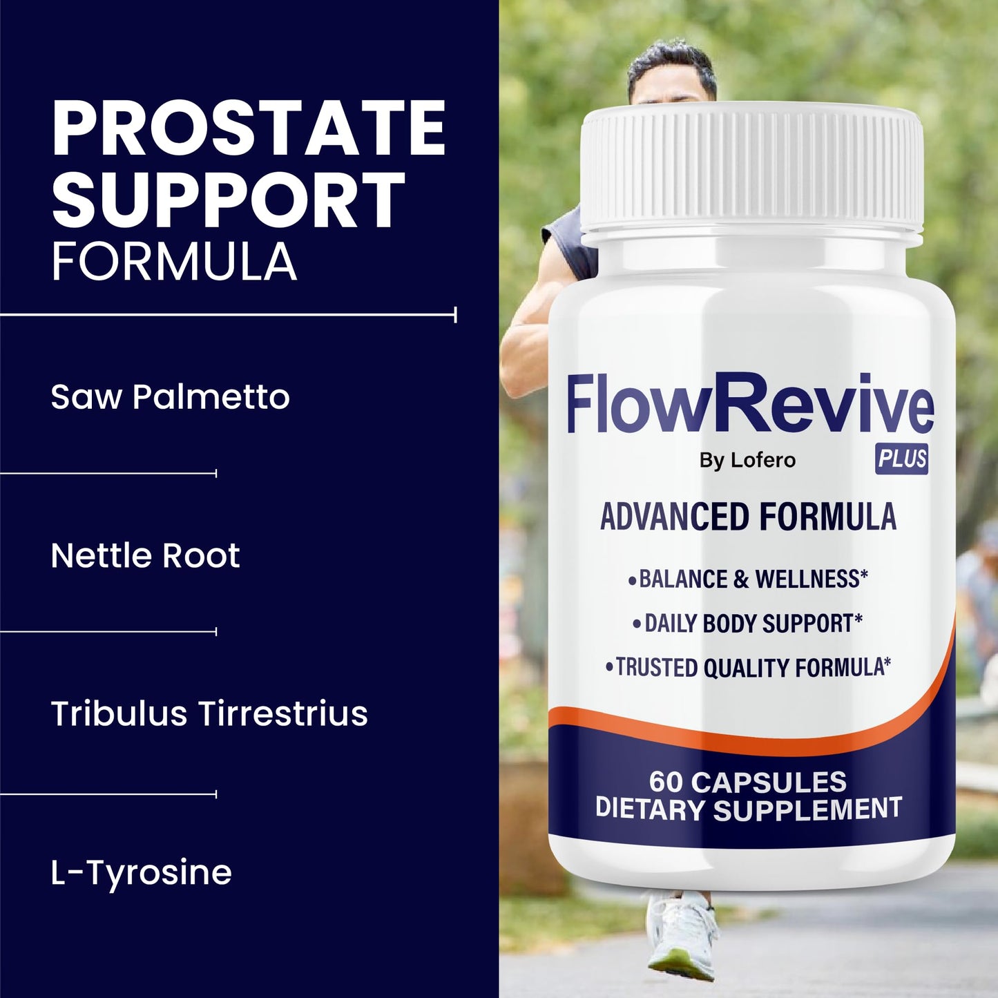 Lofero Flow Revive Prostate Support Capsules, 180 Count