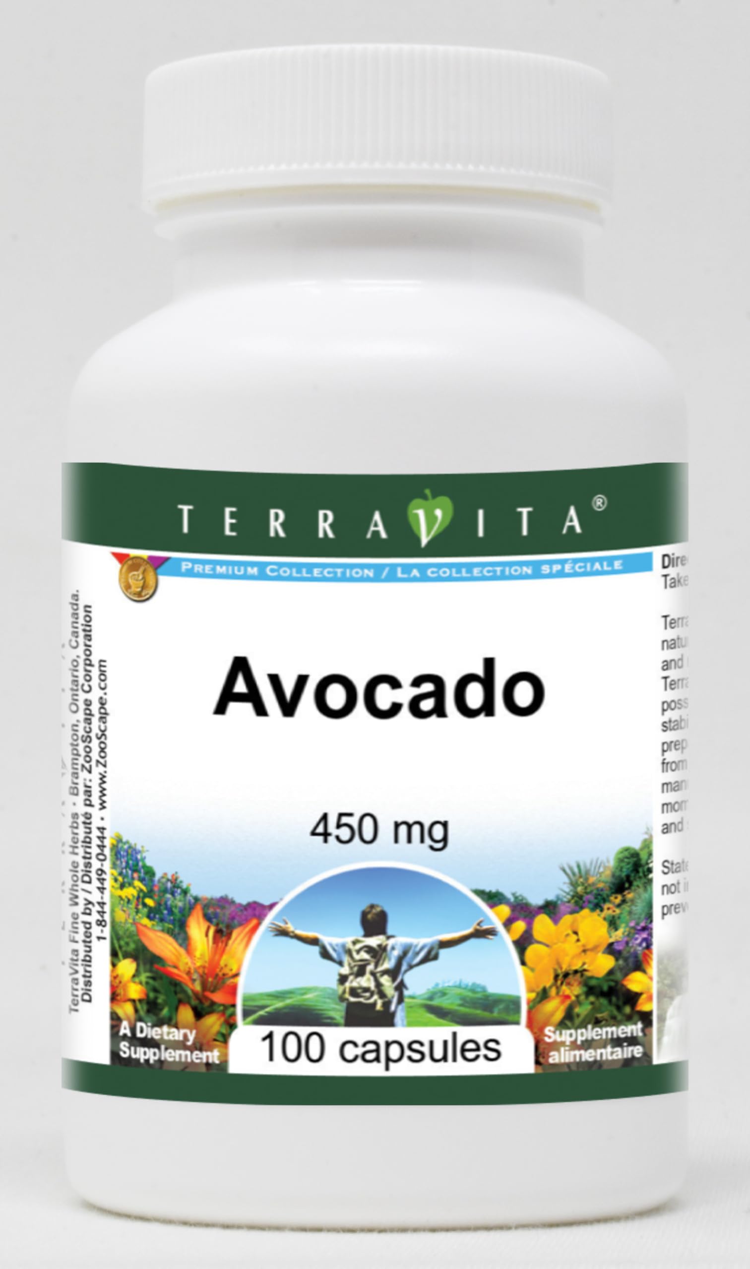 Terravita Avocado 450 mg Capsules, 300 Count