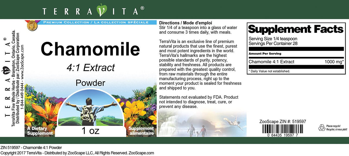 Terravita Chamomile 4:1 Powder, 3 Pack