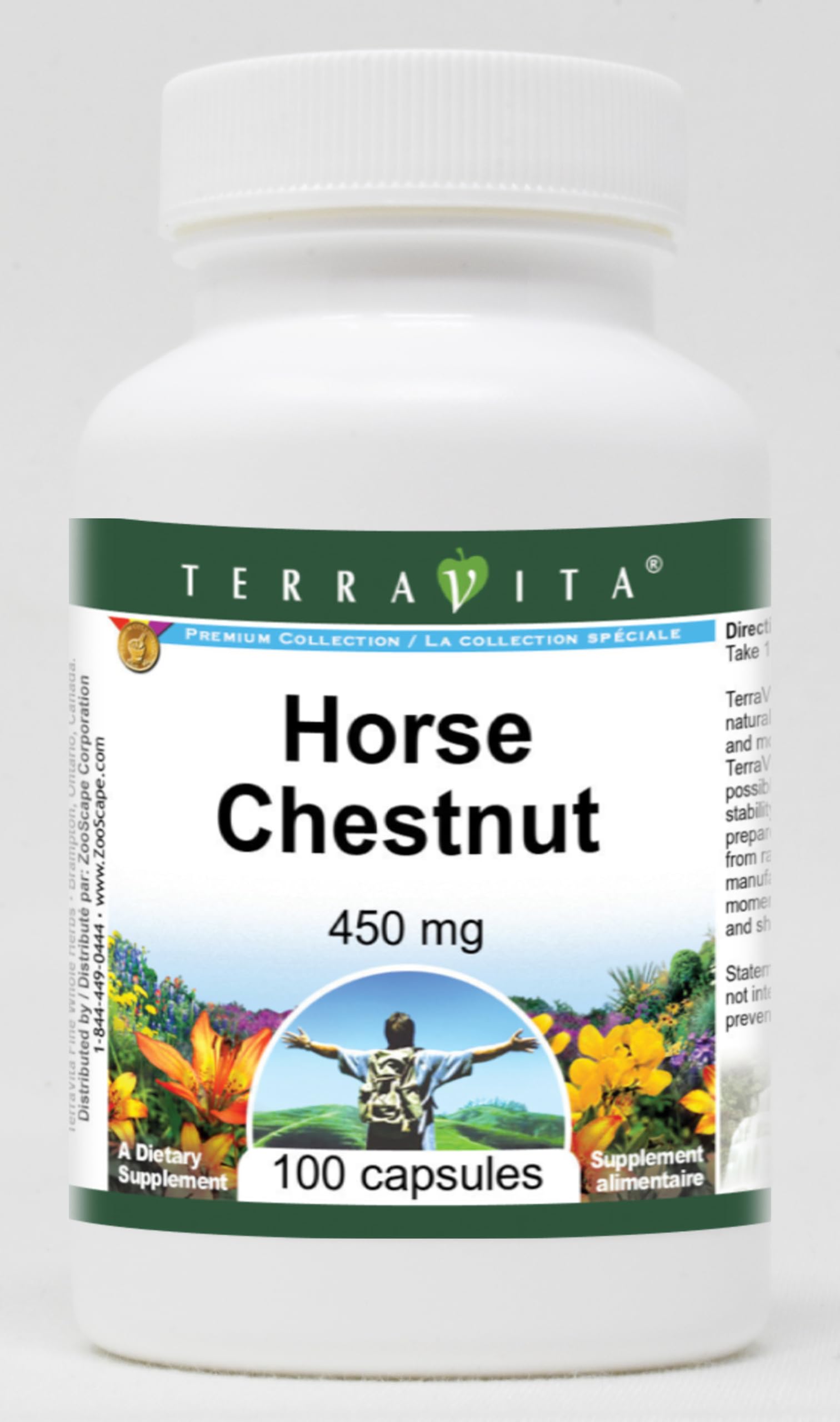 Terravita Horse Chestnut 450 mg Capsules, 100 Count