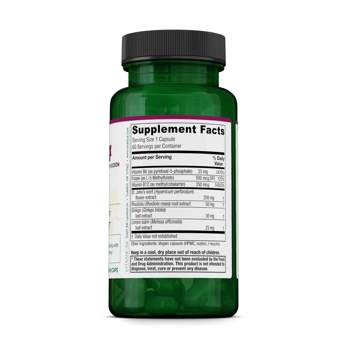 Vitanica Uplift, Mood and Emotional Support Capsule 60