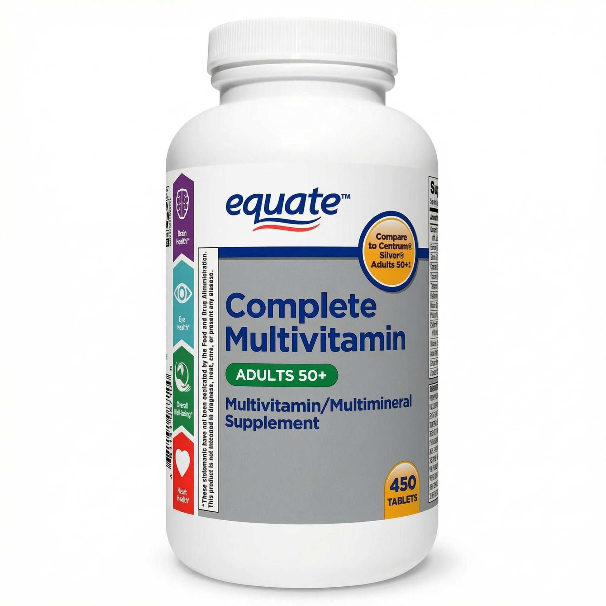 Generic Men Multivitamin 50+ Tablets with Lutein & Lycopene, Iron-Free, 450 Count