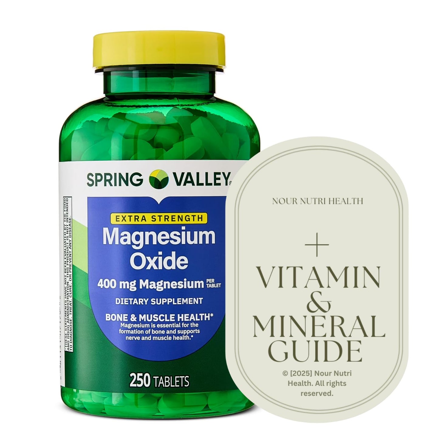 Generic Extra Strength Magnesium Oxide 400 mg Tablets, 250 Count
