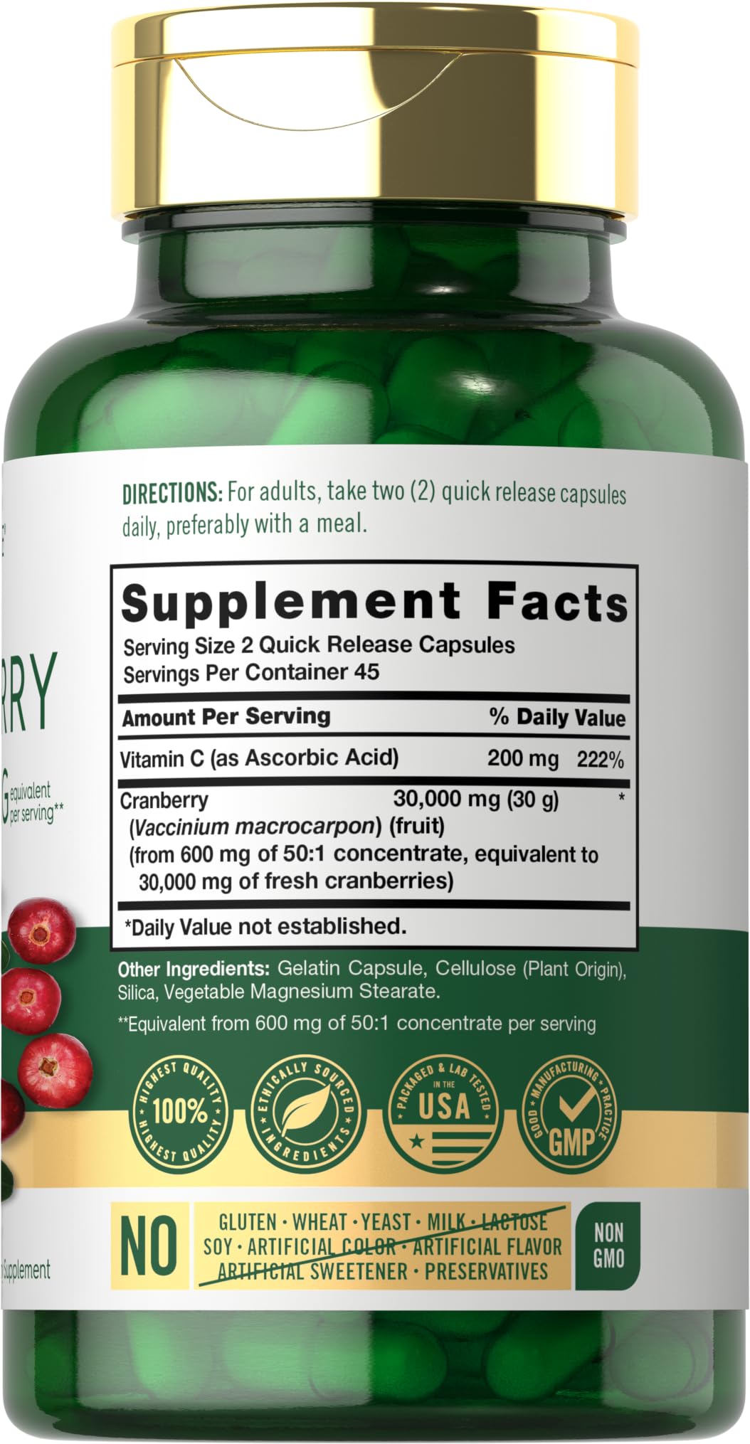 Carlyle Cranberry Supplement 90 Capsules