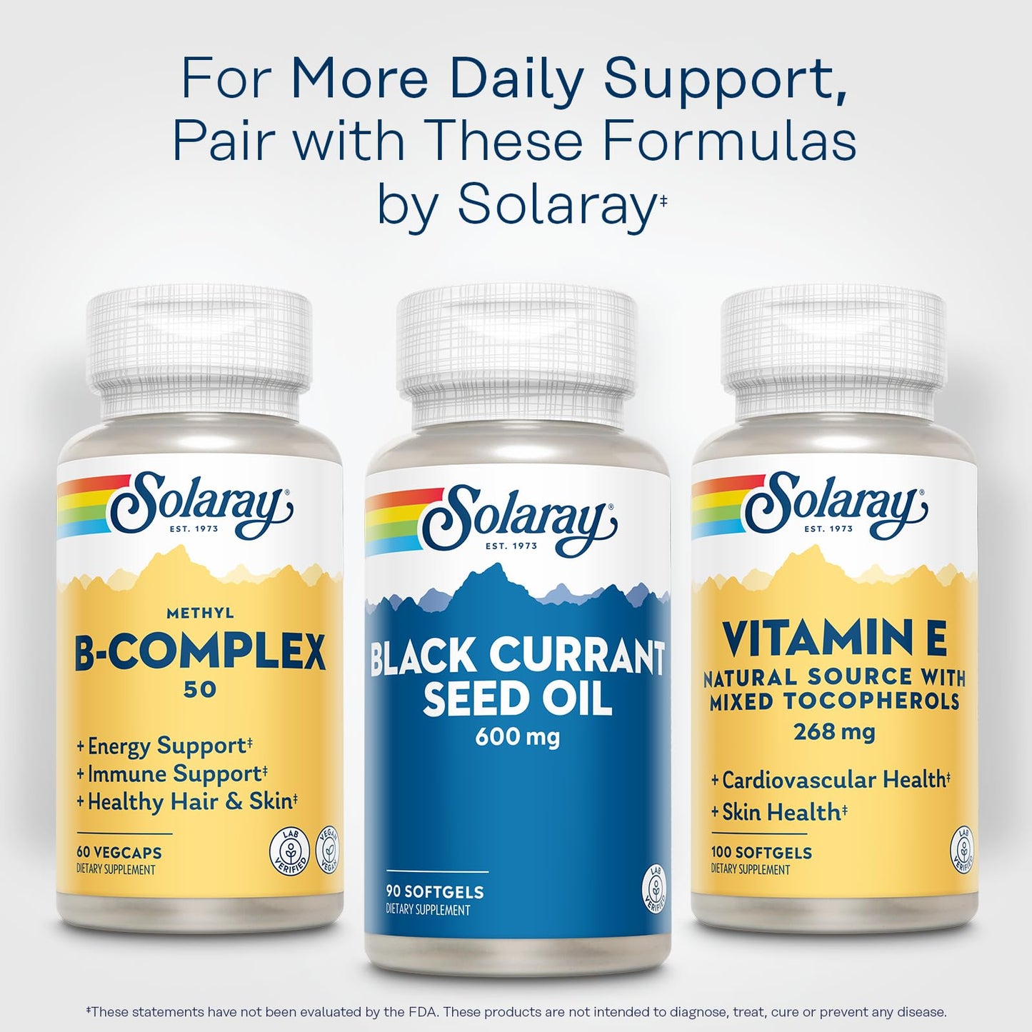 SOLARAY Black Currant Seed Oil 600 mg Softgel, 90 Softgels