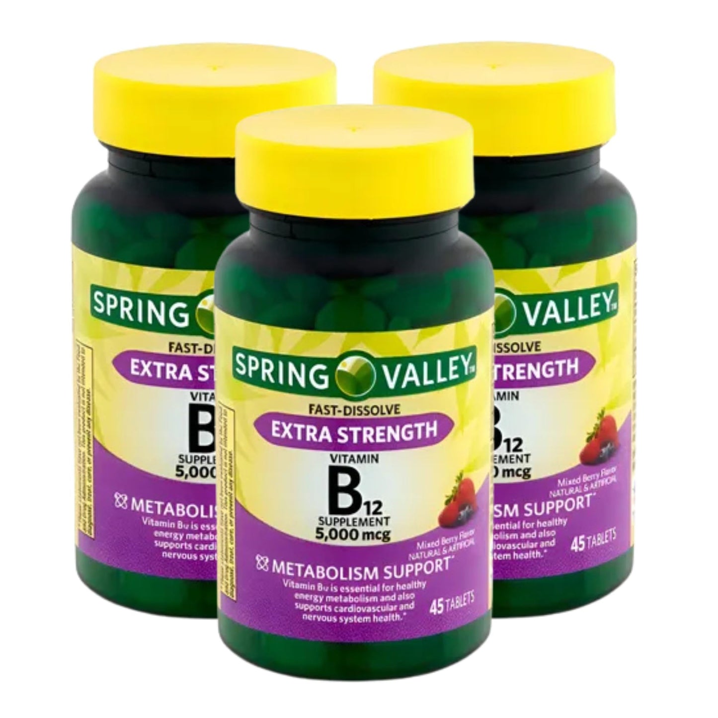 Unique Bundle Store Extra Strength Vitamin B12 5000 mcg Tablets, 135 Count