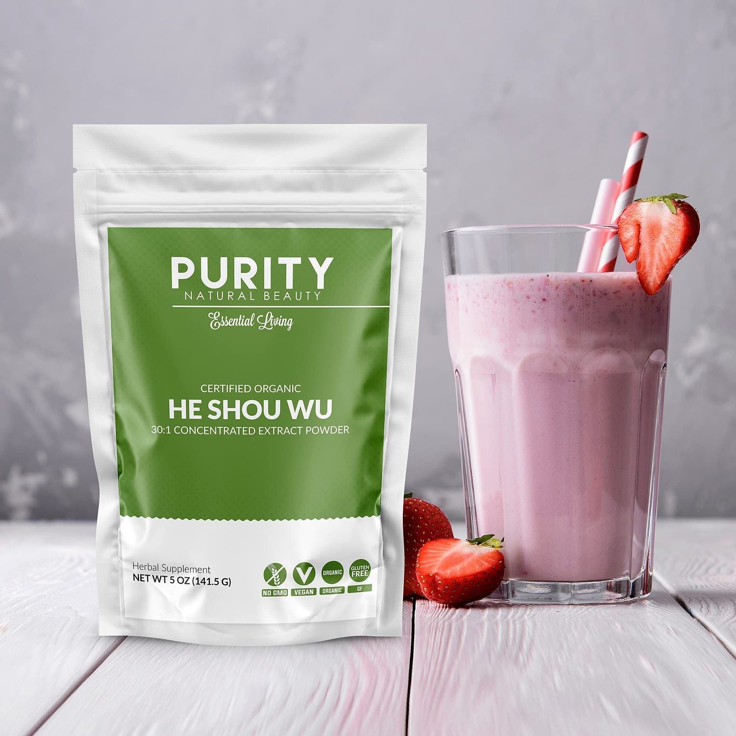 Purity Natural Beauty Certified Organic He Shou Wu Powder 25