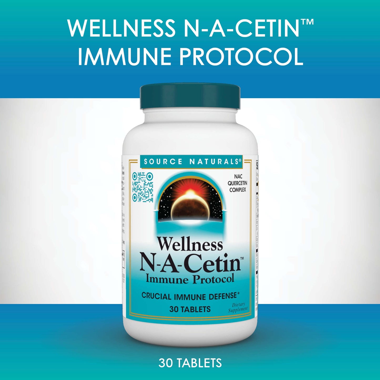 Source Naturals Wellness N-A-Cetin Immune Protocol, Crucial Immune Defense, 30 Tablets