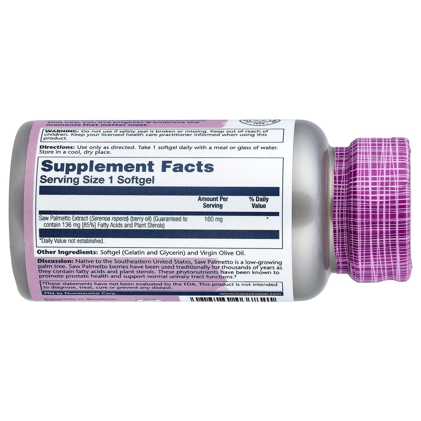 Solaray Saw Palmetto 160mg Softgel 1