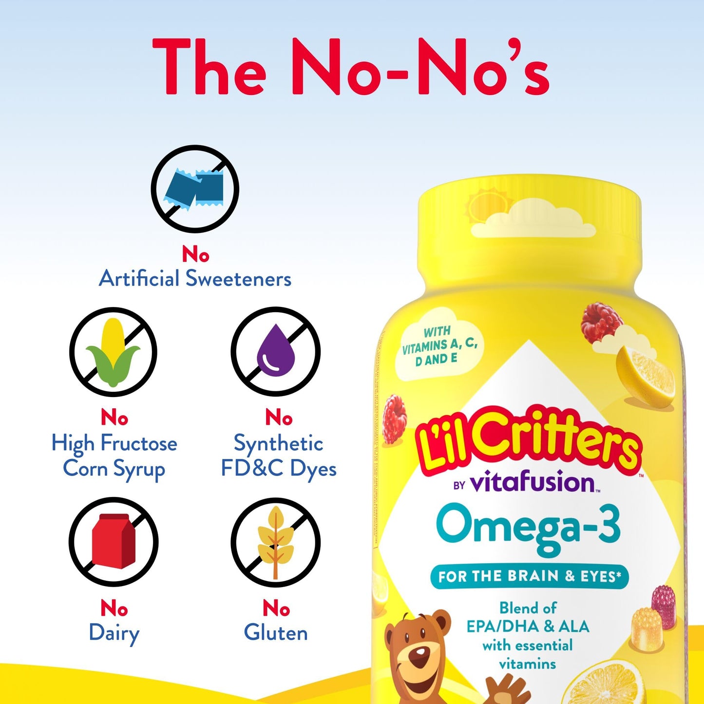 Lil Critters Kids Omega-3 Gummies 120 Gummies
