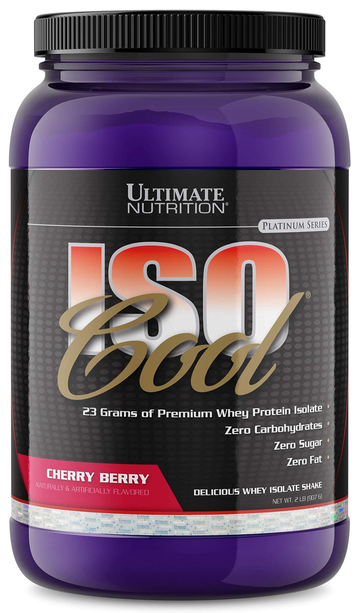Ultimate Nutrition ISO Cool Whey Isolate Powder, Cherry Berry, 32 Servings