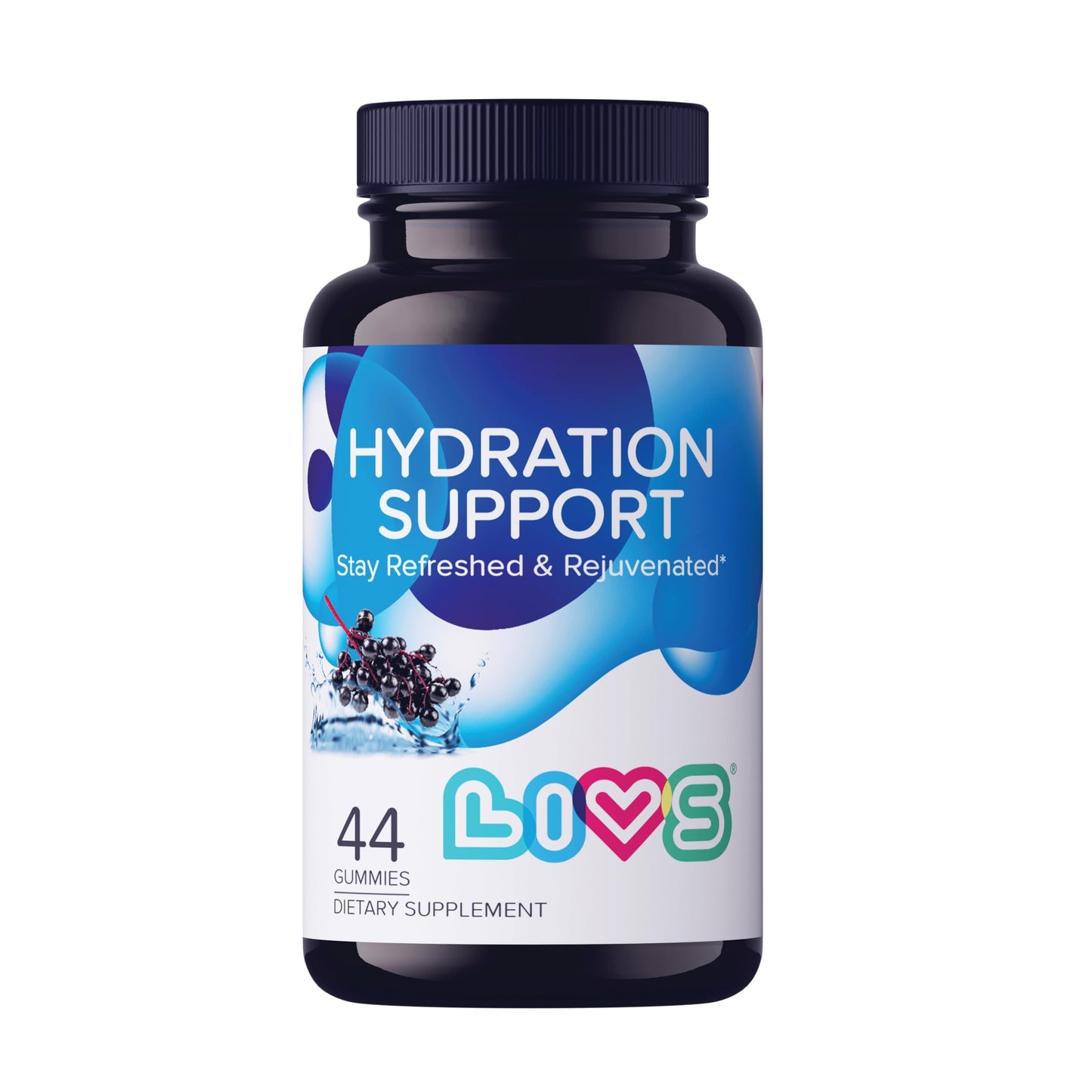 LIVS Electrolyte Gummies for Hydration Support & Post Workout Recovery – Mineral Supplement with Calcium, Sodium, Potassium and Zinc, Grape Flavor, 44 Count