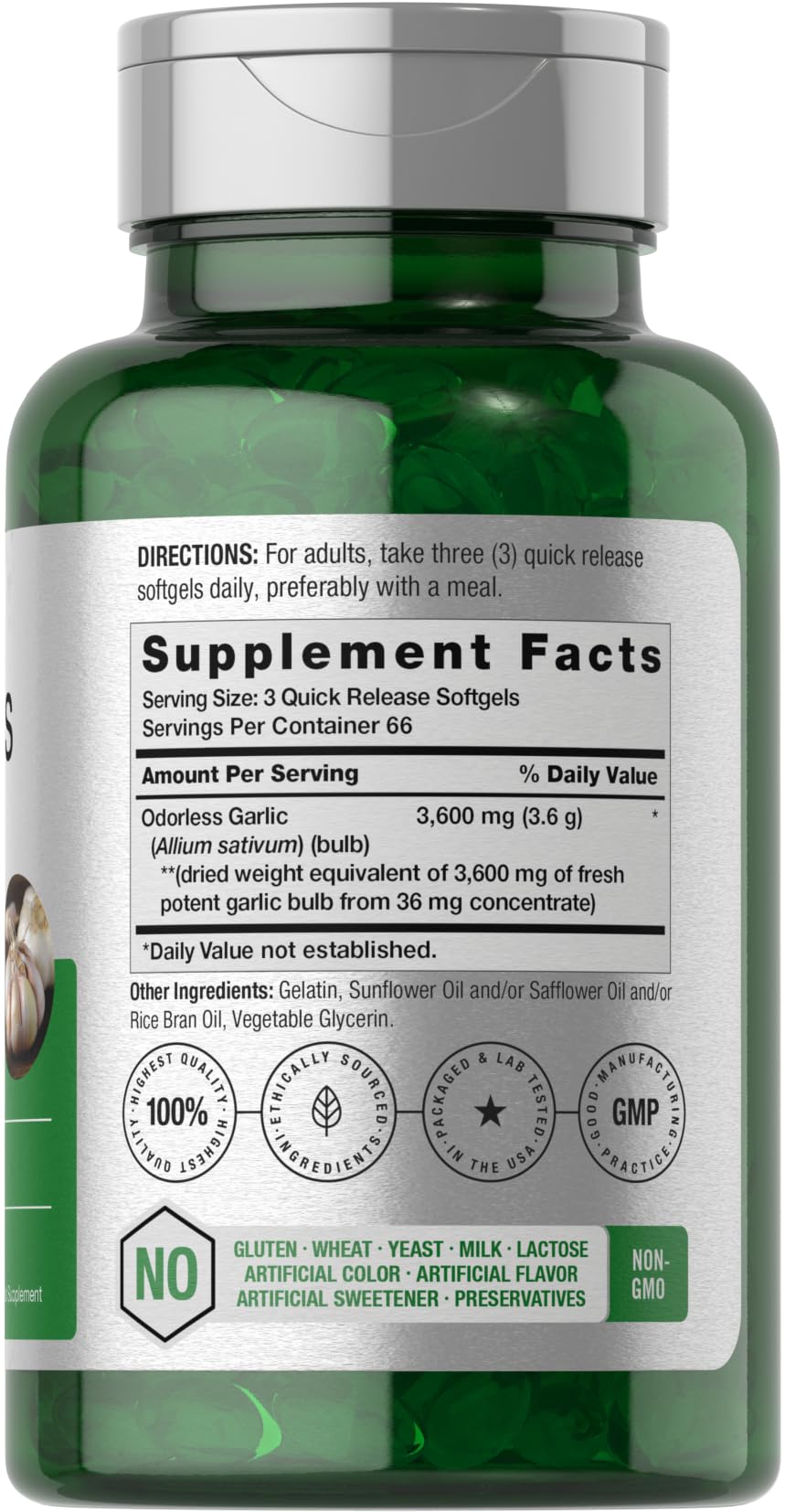 Horbäach Odorless Garlic Softgel 200 Count