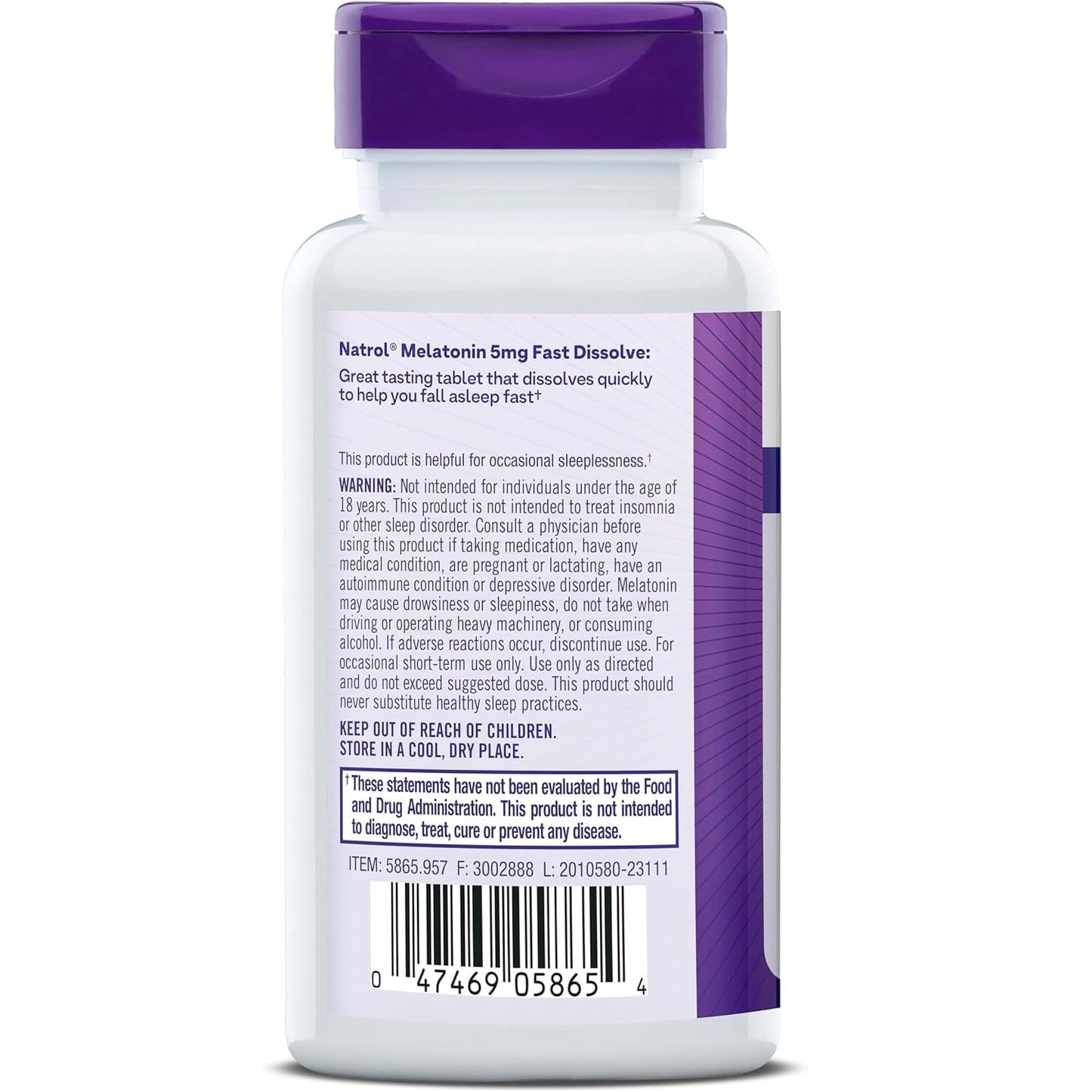 Natrol Melatonin 5 mg Fast-Dissolve Tablet, 90 Count