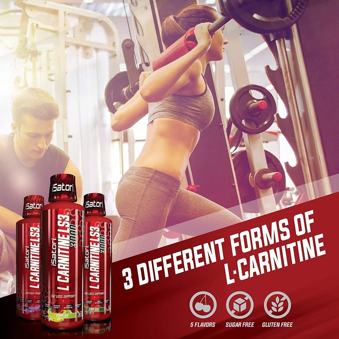 iSatori L-Carnitine LS3 Mixed Berry 1500mg (32 Servings) & iSatori Ultra CLA Softgels, 90 Softgels