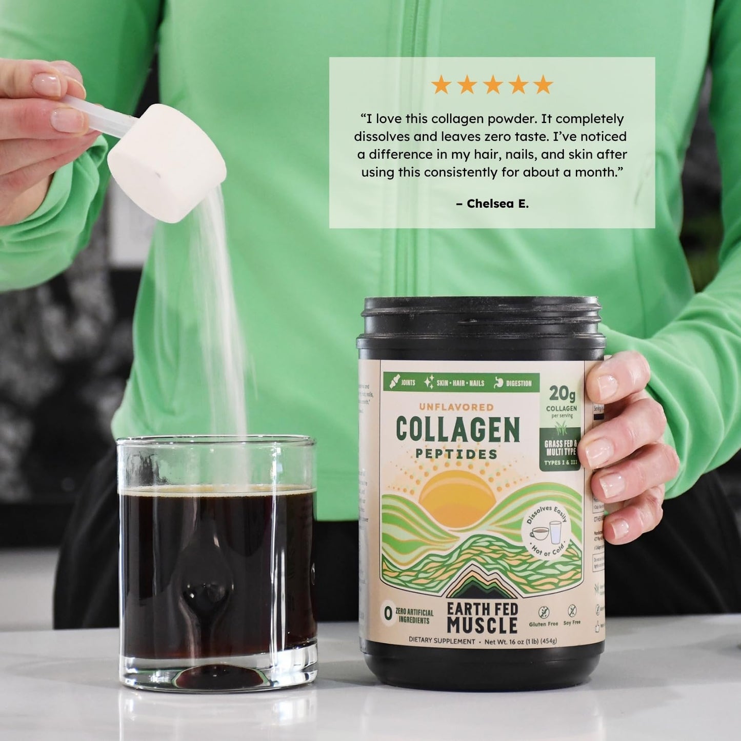 Earth Fed Muscle Collagen Peptides Powder 16