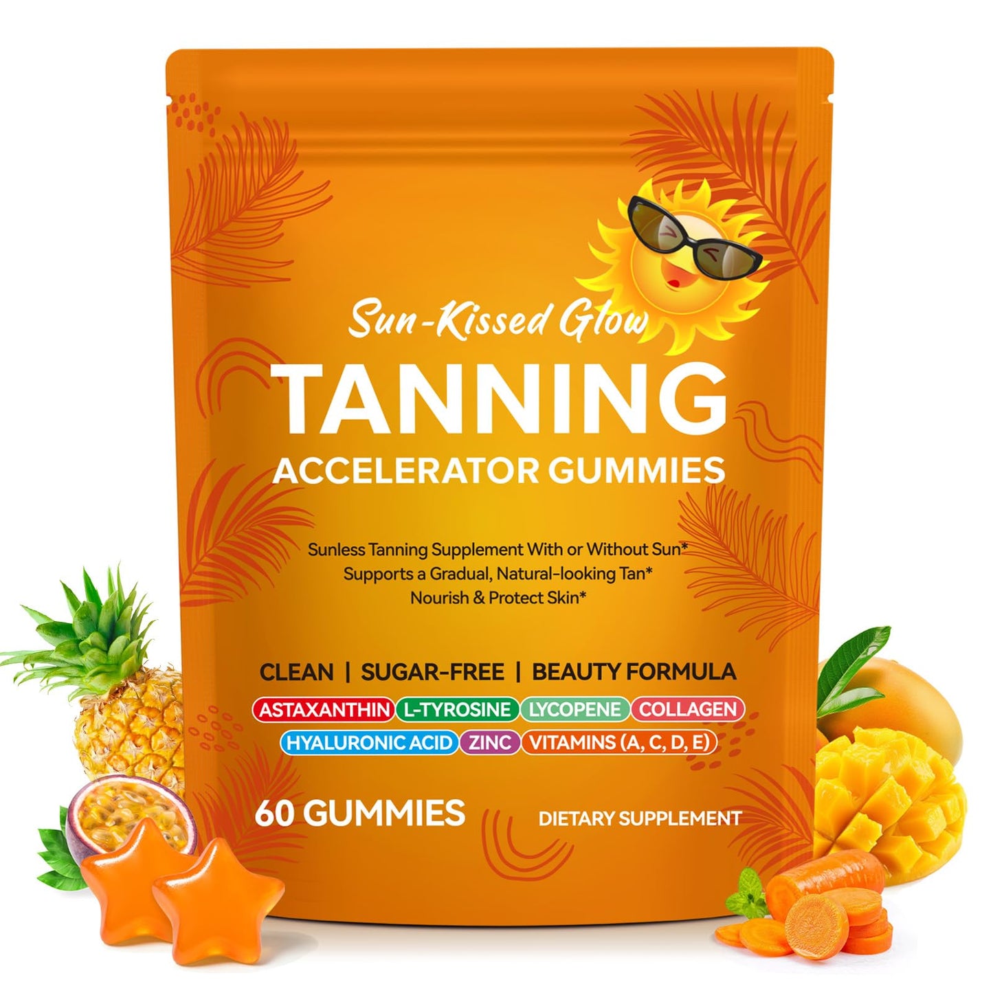EIFTG Astaxanthin Tanning Gummies for Women & Men, 60 Count