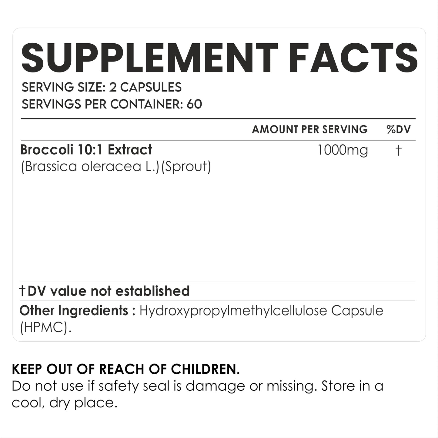 AMALTH Broccoli Sprout Extract Capsule 1 Count