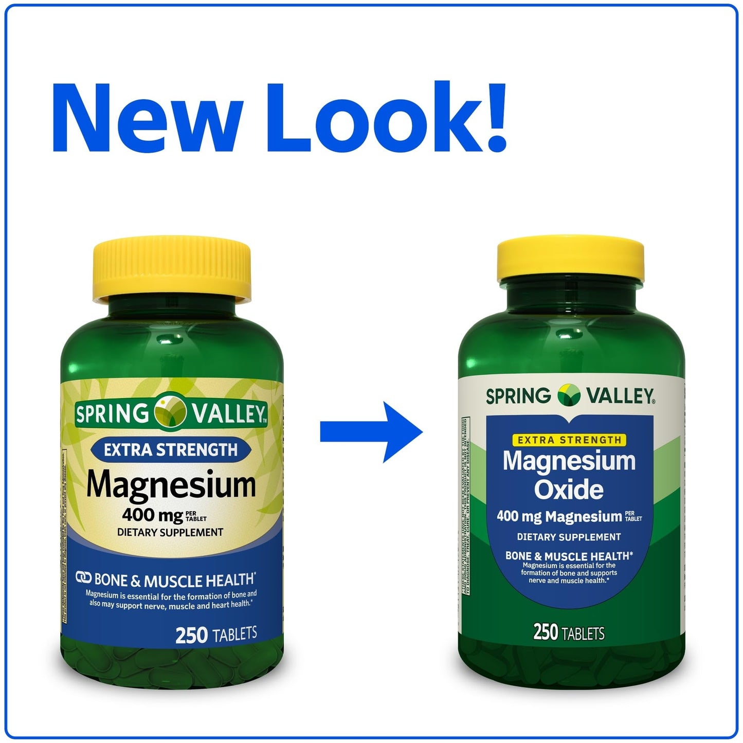 BASKETGOODS Magnesium 400 mg Bone & Muscle Health Tablets, 250 Count