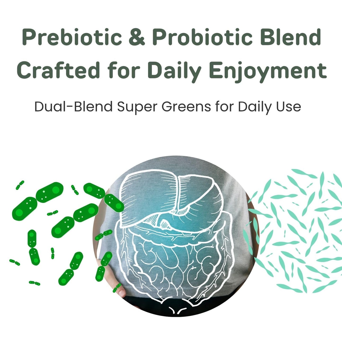 山本漢方製薬株式会社 Kale Juice Mix Probiotic Strain & Prebiotic Fiber for Digestive Balance Powder 4.23 oz