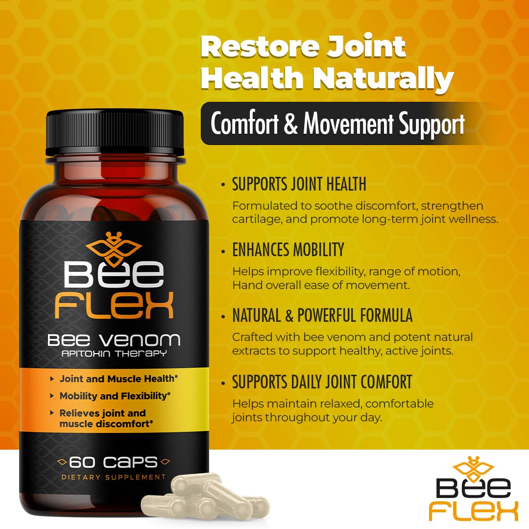 AURA VITAMINS Bee Flex Joint Support Supplements 60 Capsules