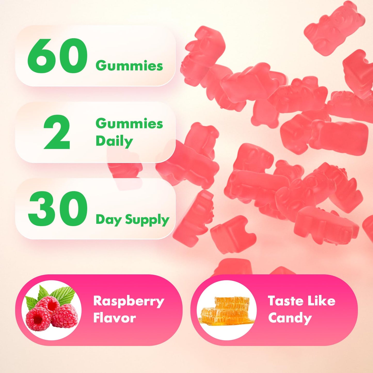 MEENCCD L-Methylfolate Gummies 60 Count