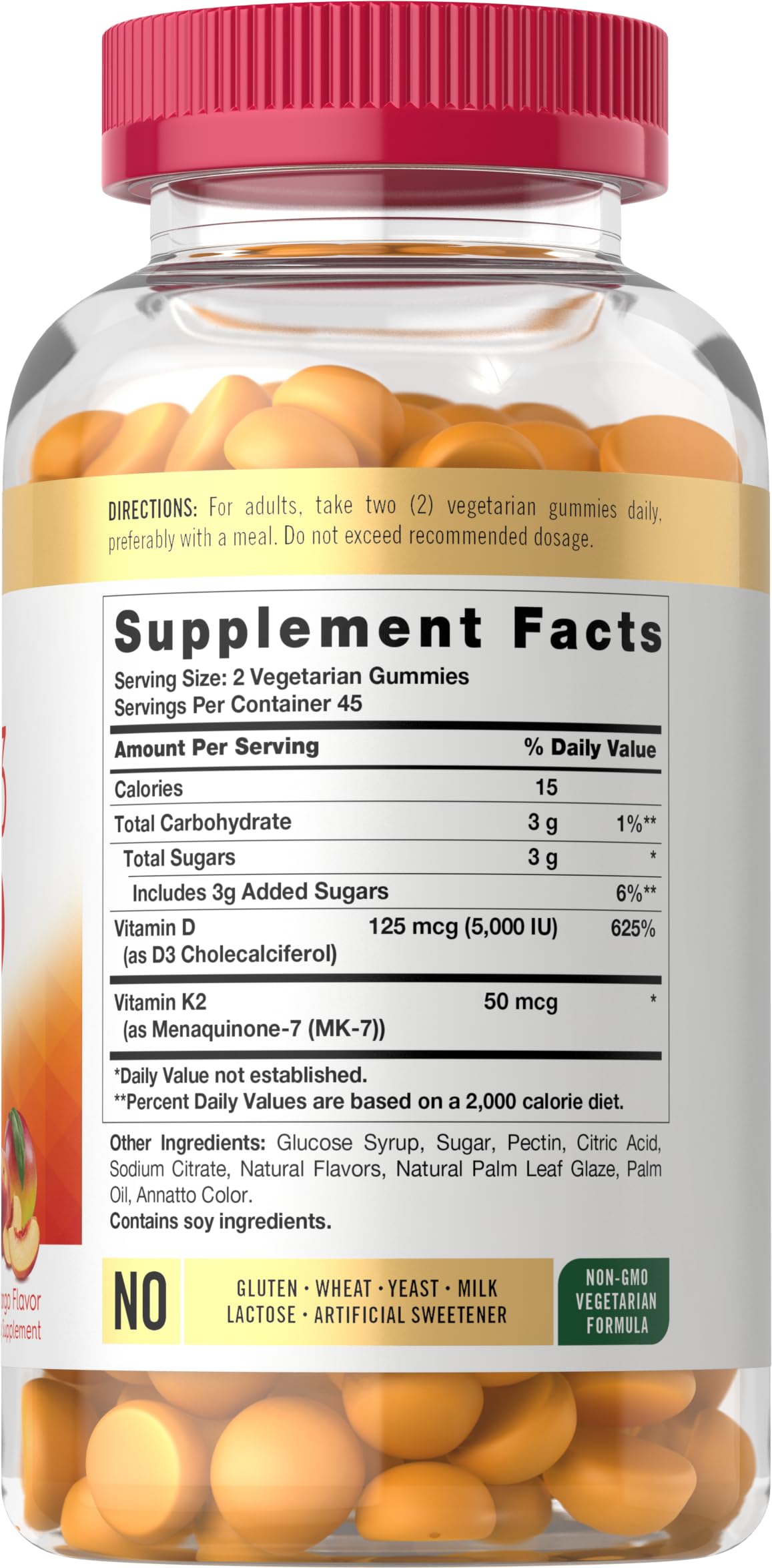 Carlyle Vitamin D3 K2 Gummies 90 Count