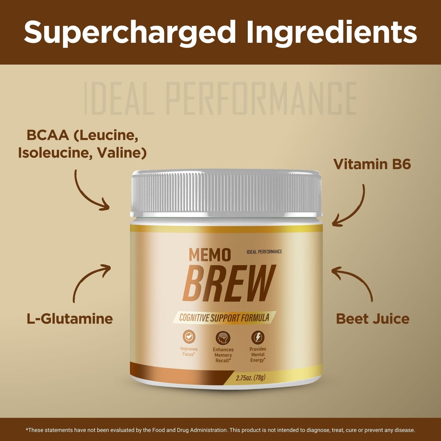 IDEAL PERFORMANCE Memobrew Powder 4 Pack