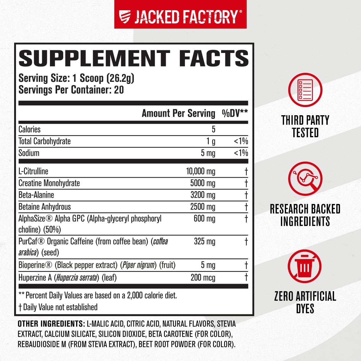 Jacked Factory Altius Pre Workout Powder 20 Servings
