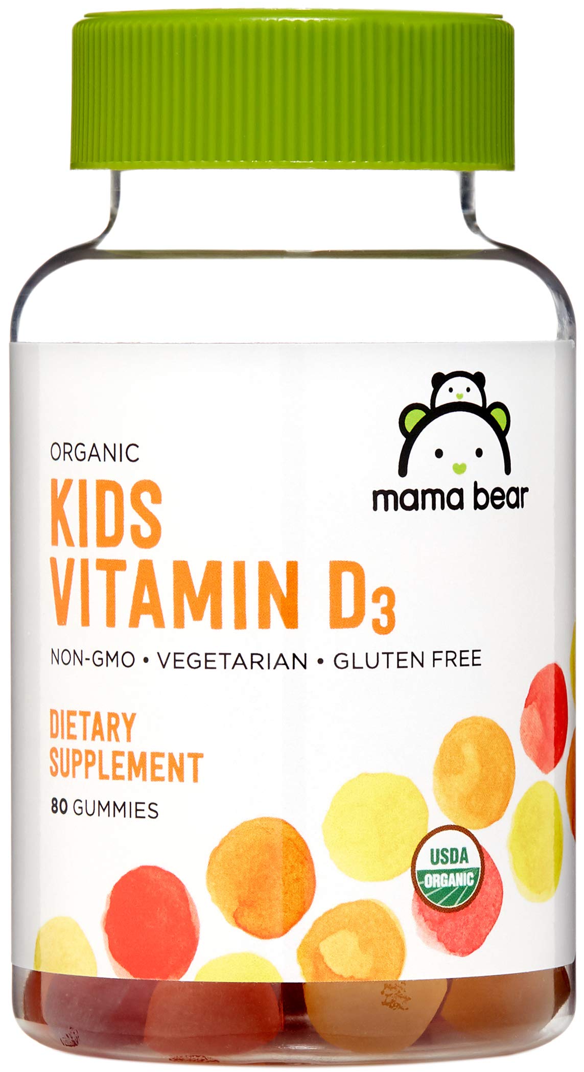 Mama Bear Organic Kids Vitamin D3 Gummies 80 Count