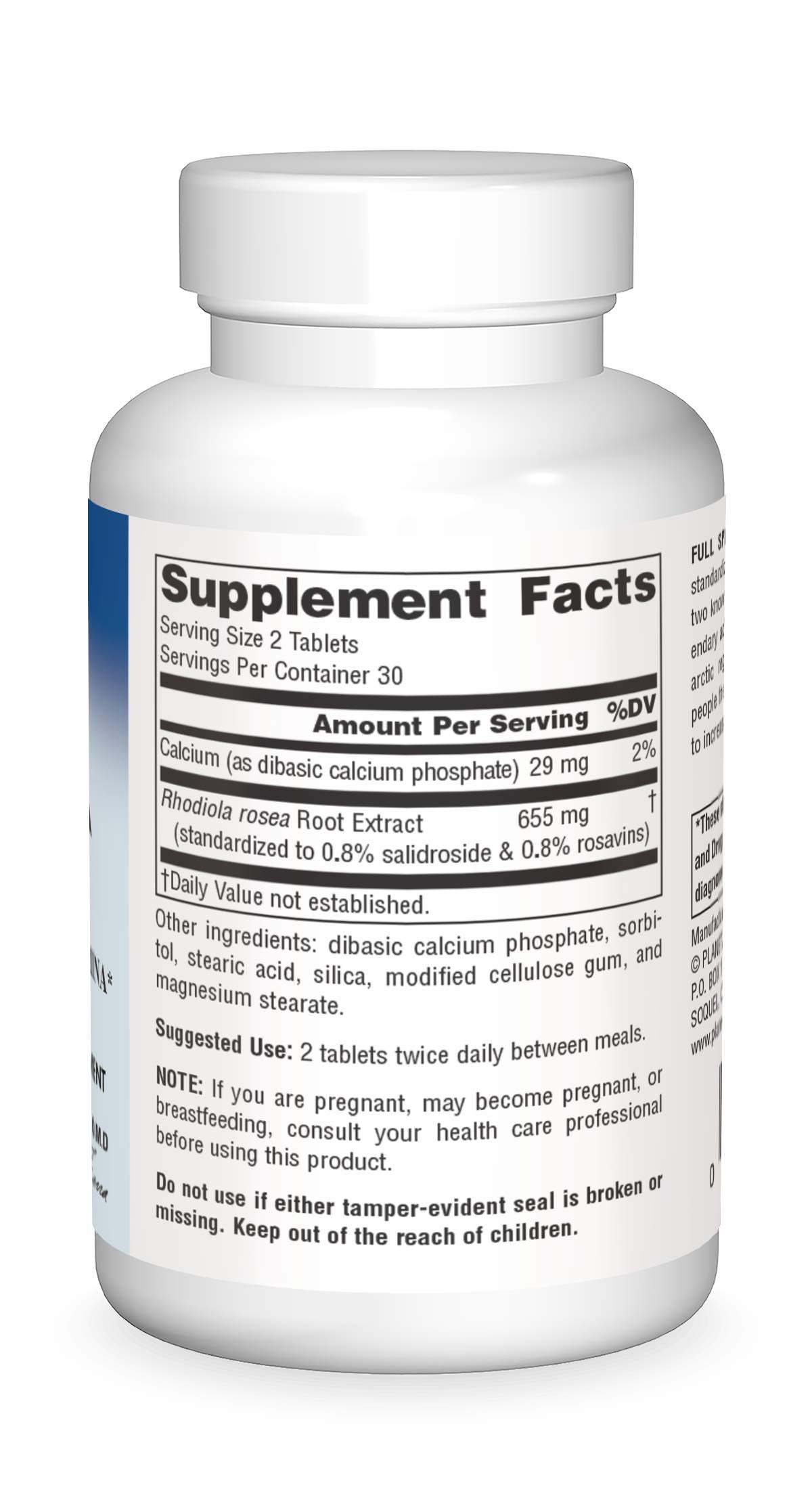 Planetary Herbals Full Spectrum Rhodiola Rosea Extract Tablets, 60 Count
