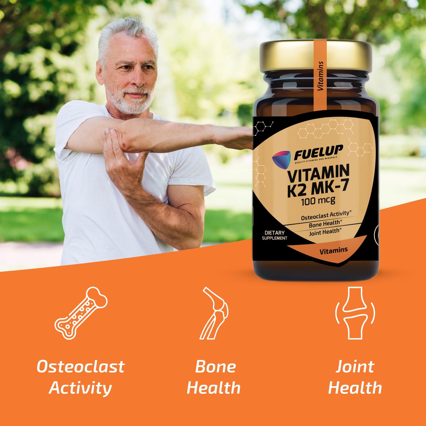 Fuelup Vitamin K2 MK-7 100 mcg Softgels, 60 Count