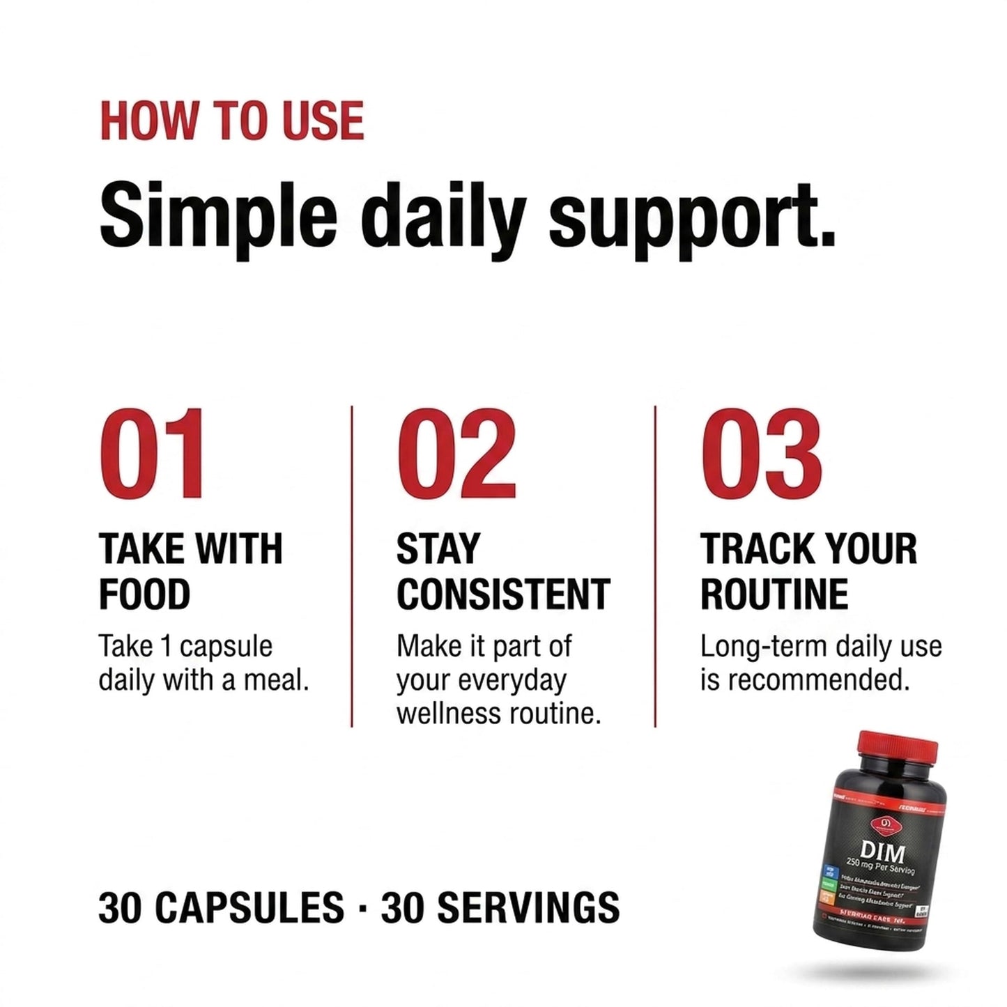 Olympian Labs Performance DIM Supplement 250mg Capsules, 30 Count