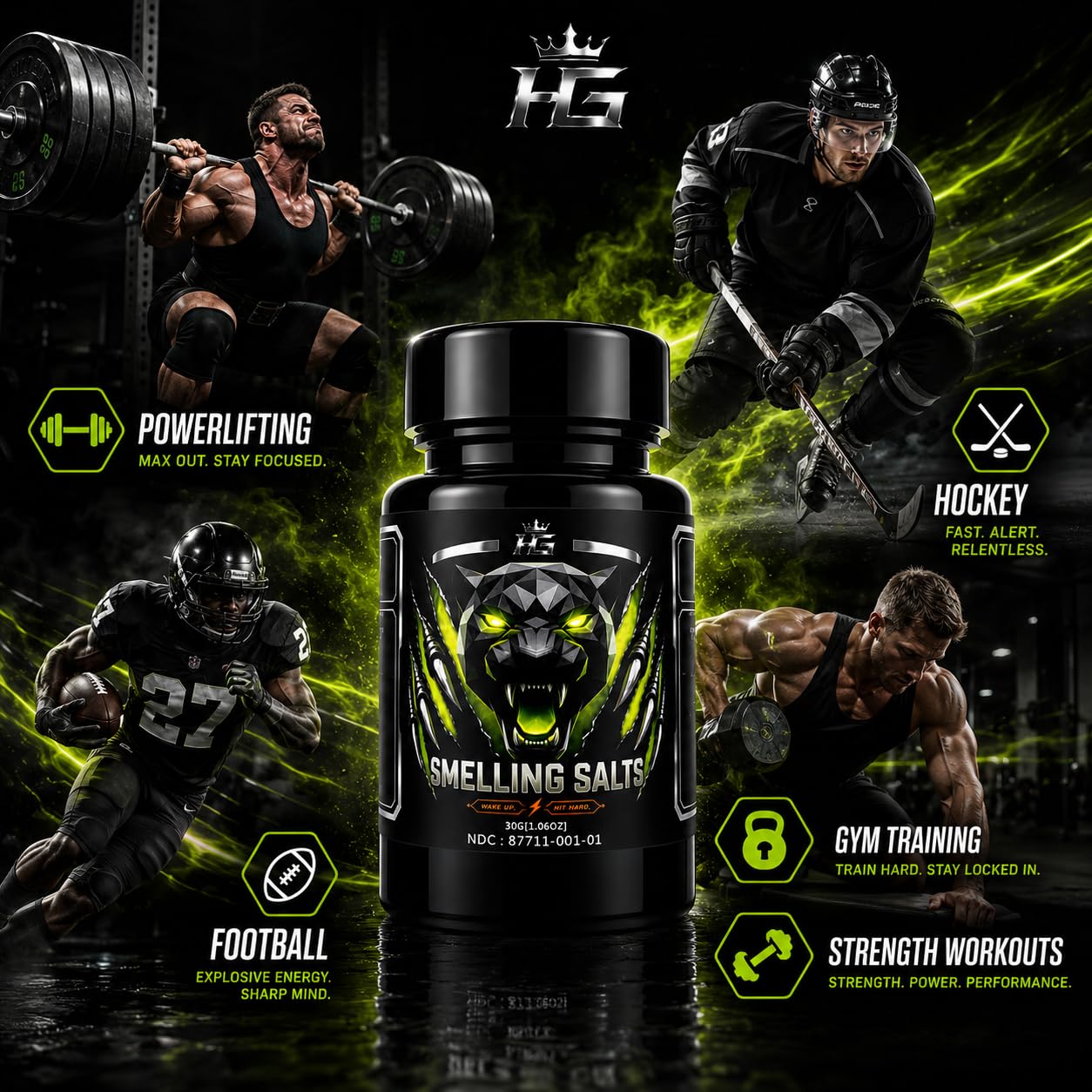 Home Greats Smelling Salts Wake Up for Athletes Capsule 1 Count