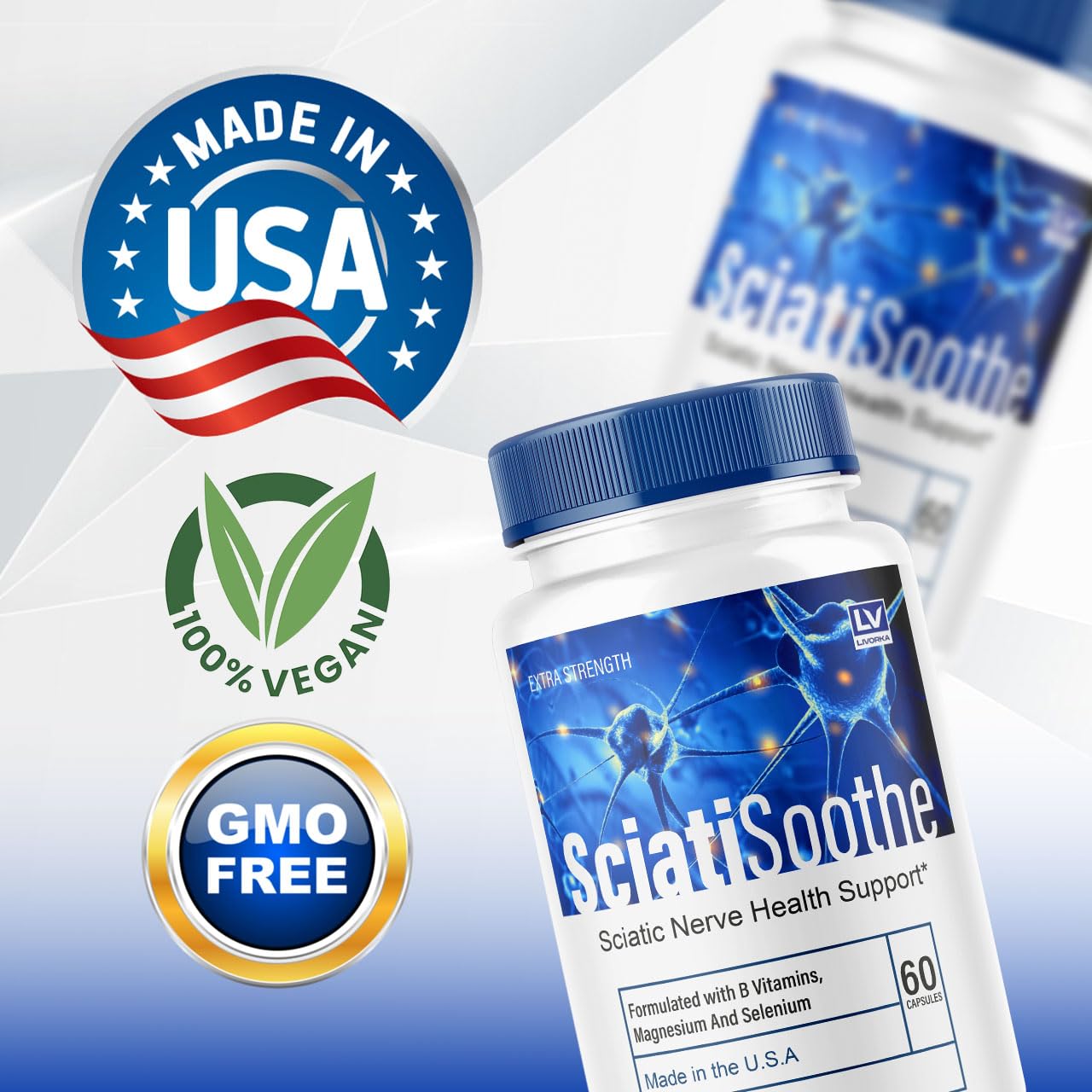 LIVORKA Sciatisoothe Capsules, 300 Capsules