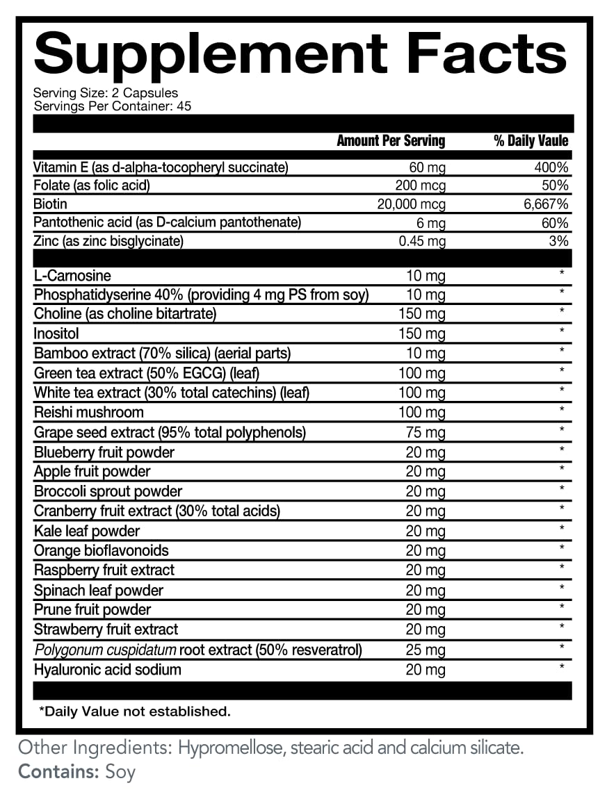 French Secret Beauty Secret from Within by Sylvie Beljanski Dietary Supplement Capsules, 90