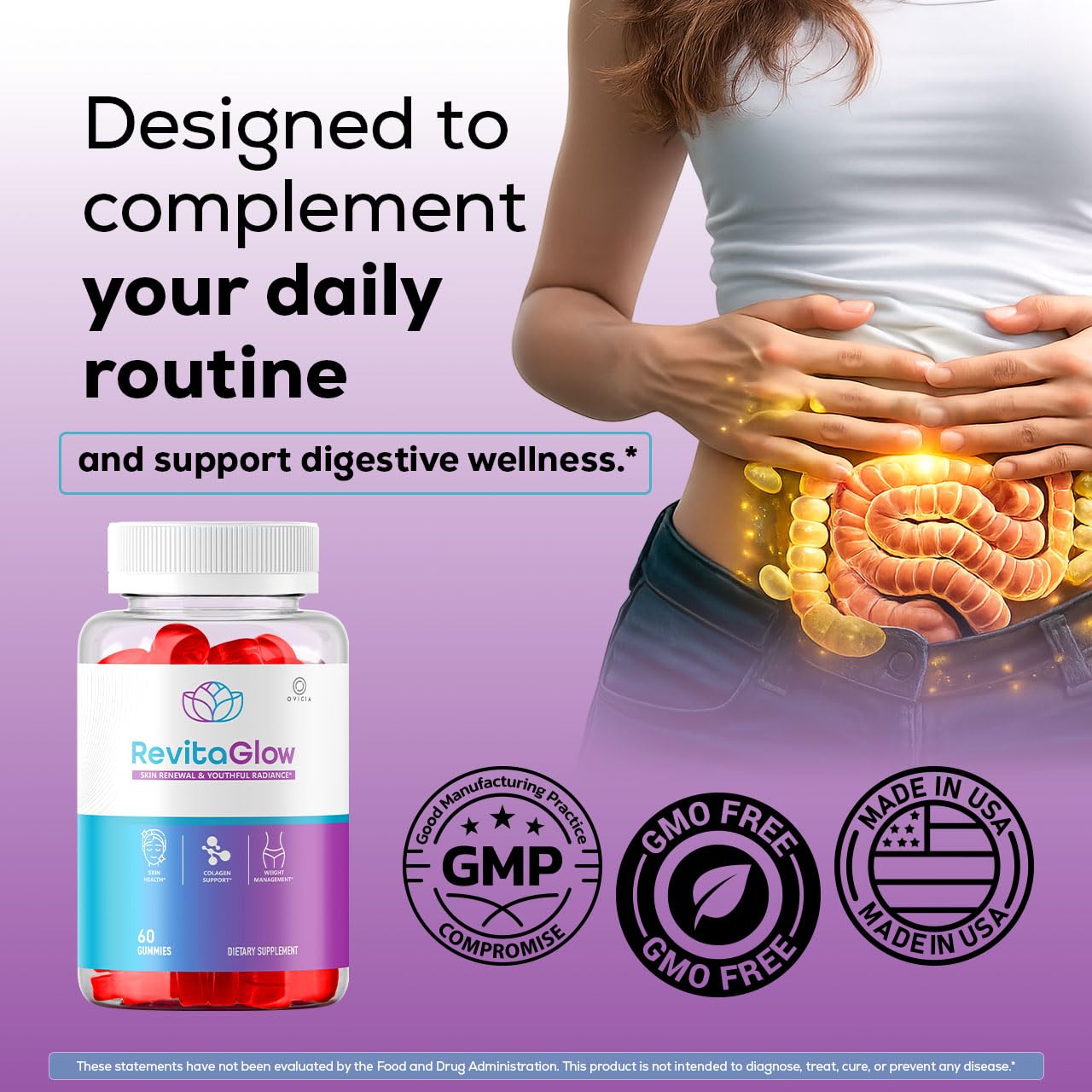 OVICIA Revita Glow Gummies 120 Gummies