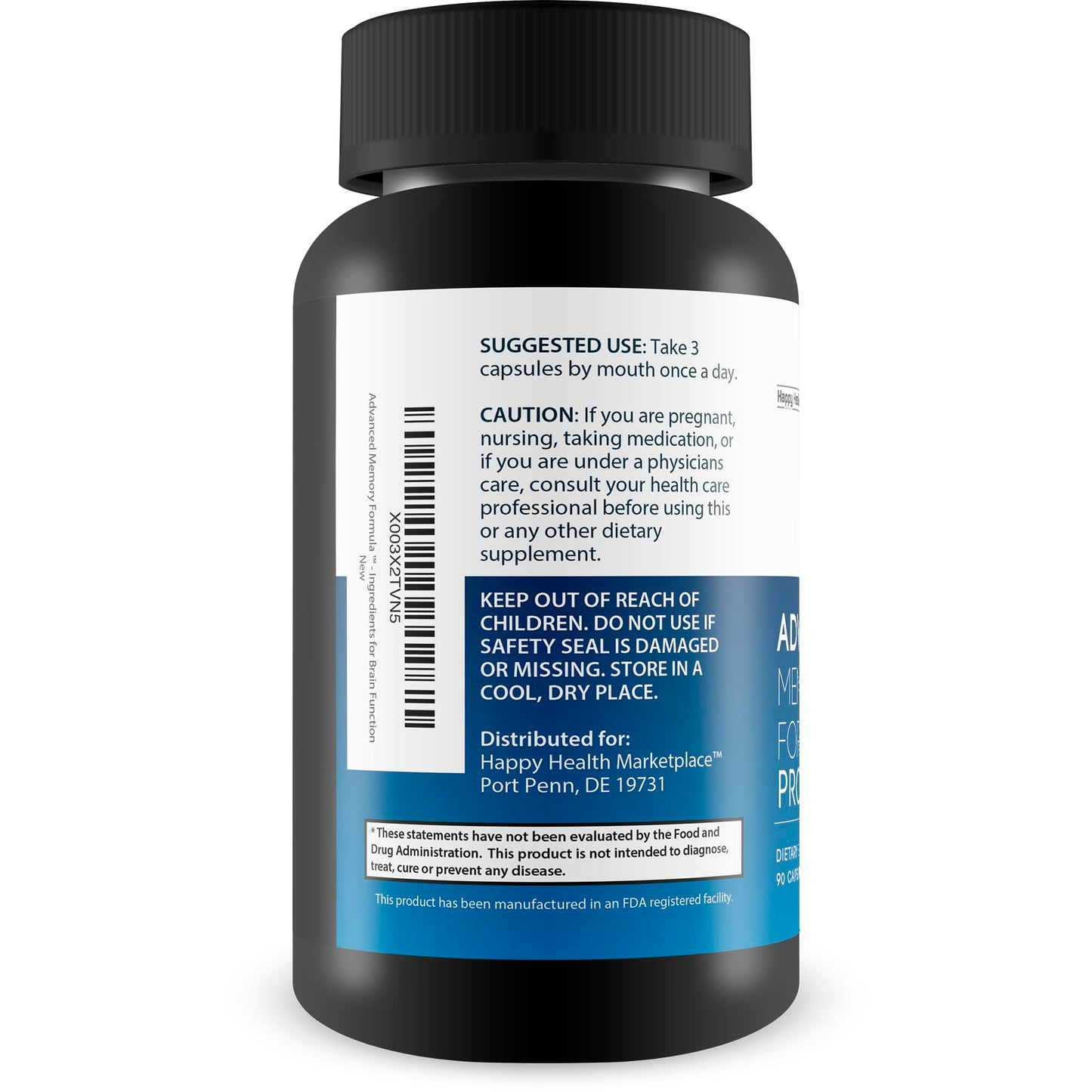 Happy Health Marketplace Advanced Memory Formula Pro Brain & Memory Support 1 Capsule