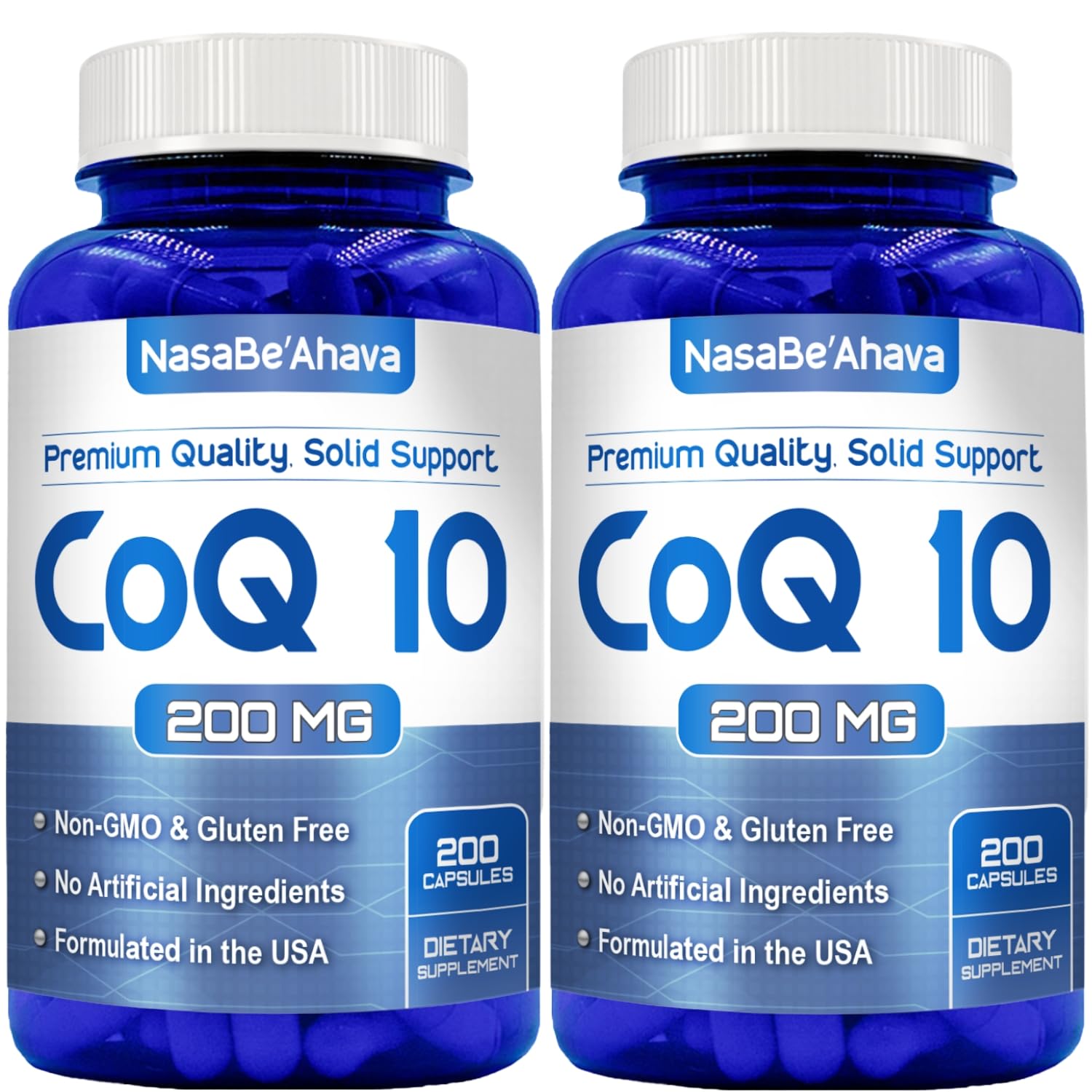NasaBeahava CoQ10 200mg Capsules, 400 Capsules