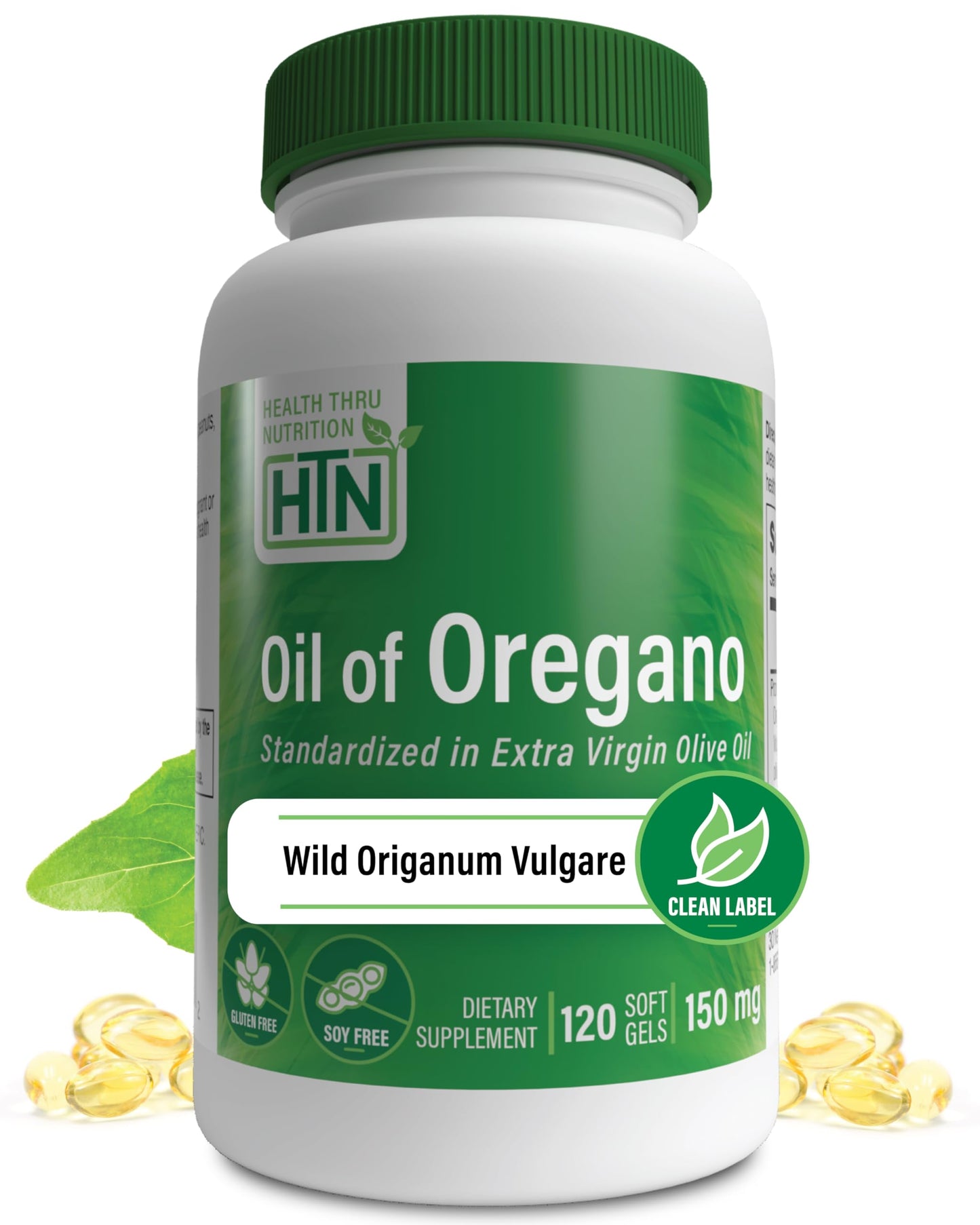 Health Thru Nutrition Oil of Oregano Supplement Softgels, 120 Softgels