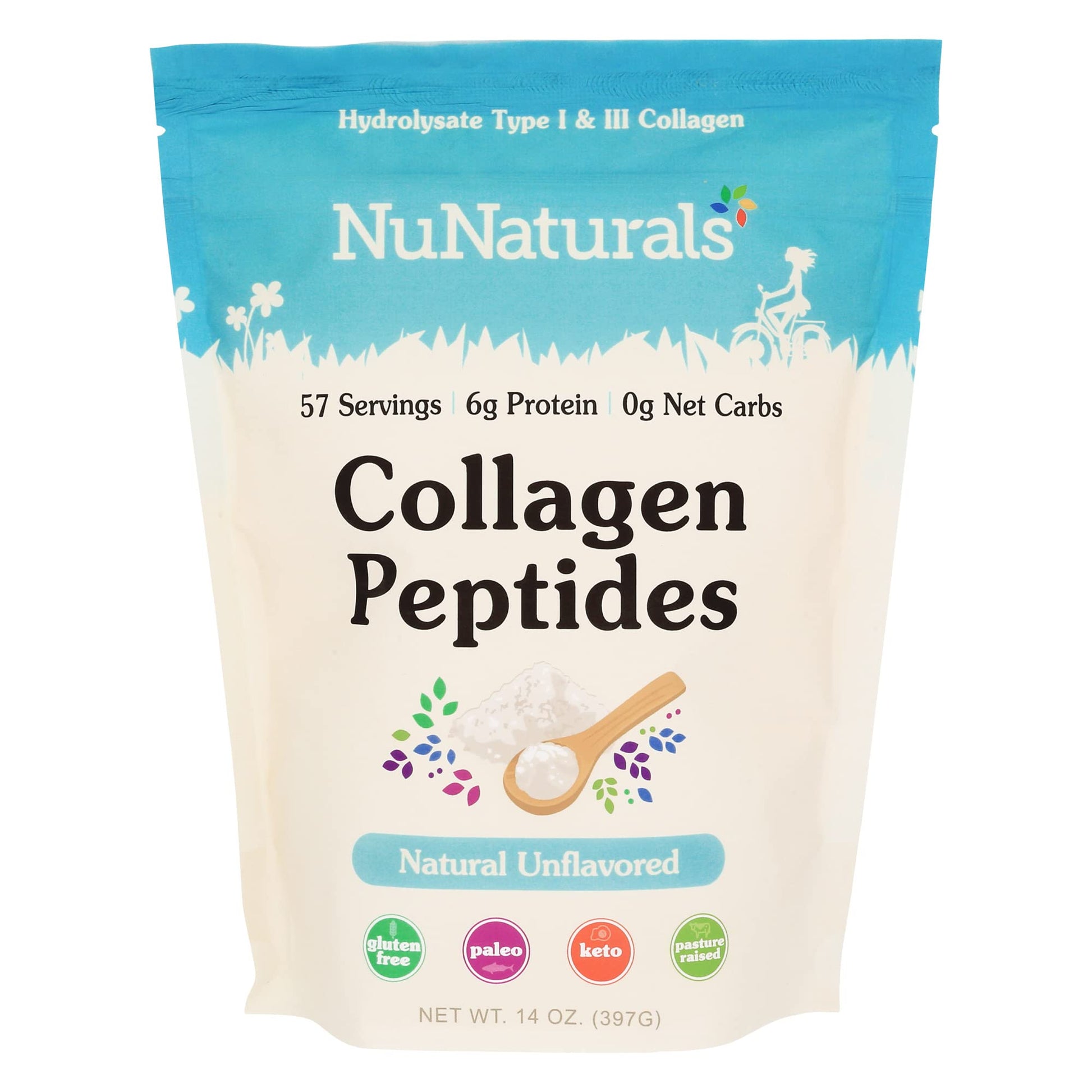 Nunaturals Collagen Peptides Powder, 14 oz