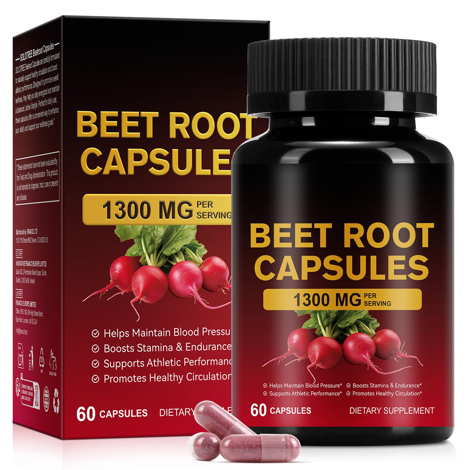 YIEEGCM Beet Root 1300mg Softgels 240 Count