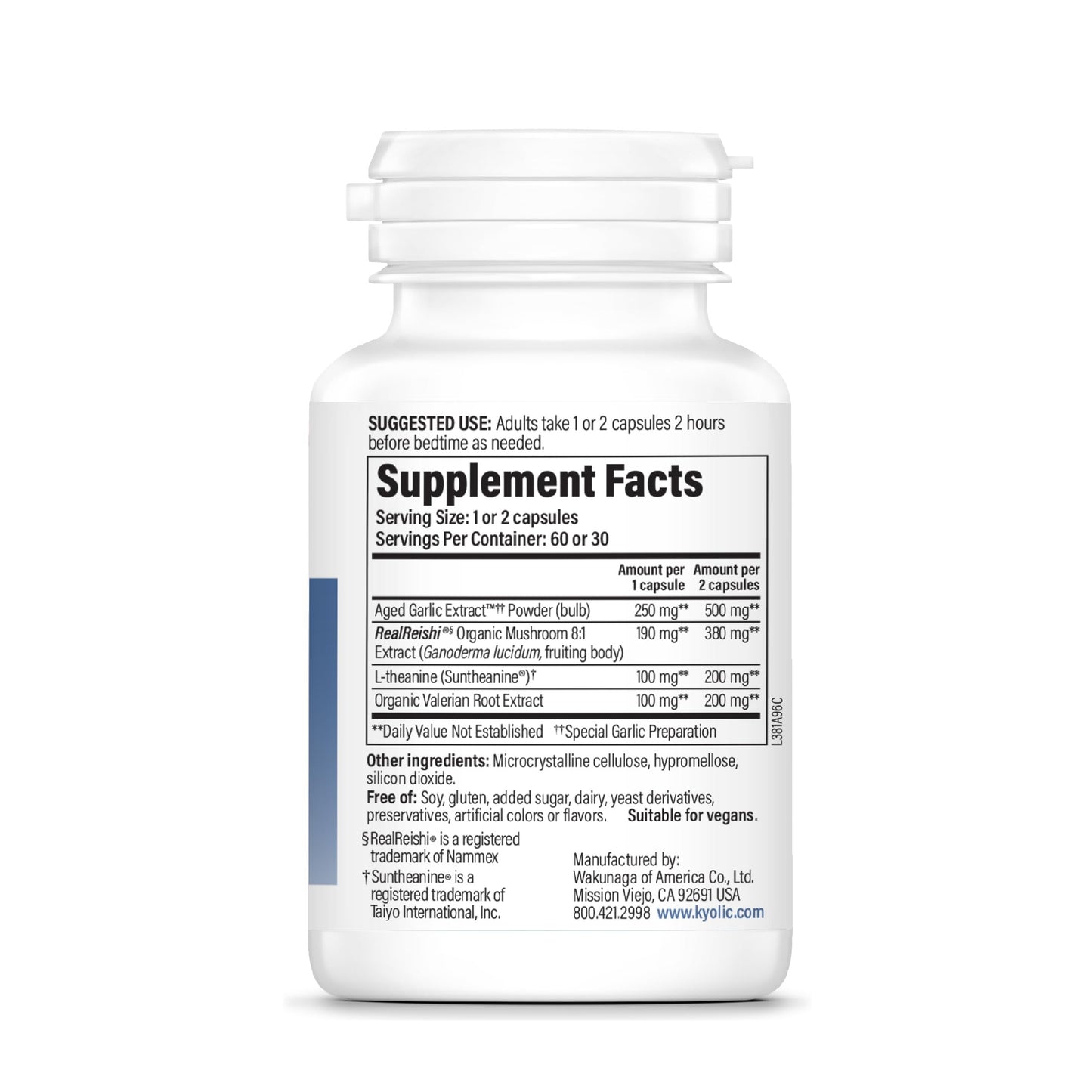 Kyolic Sleep Mushrooms+ Capsules, 60 Capsules