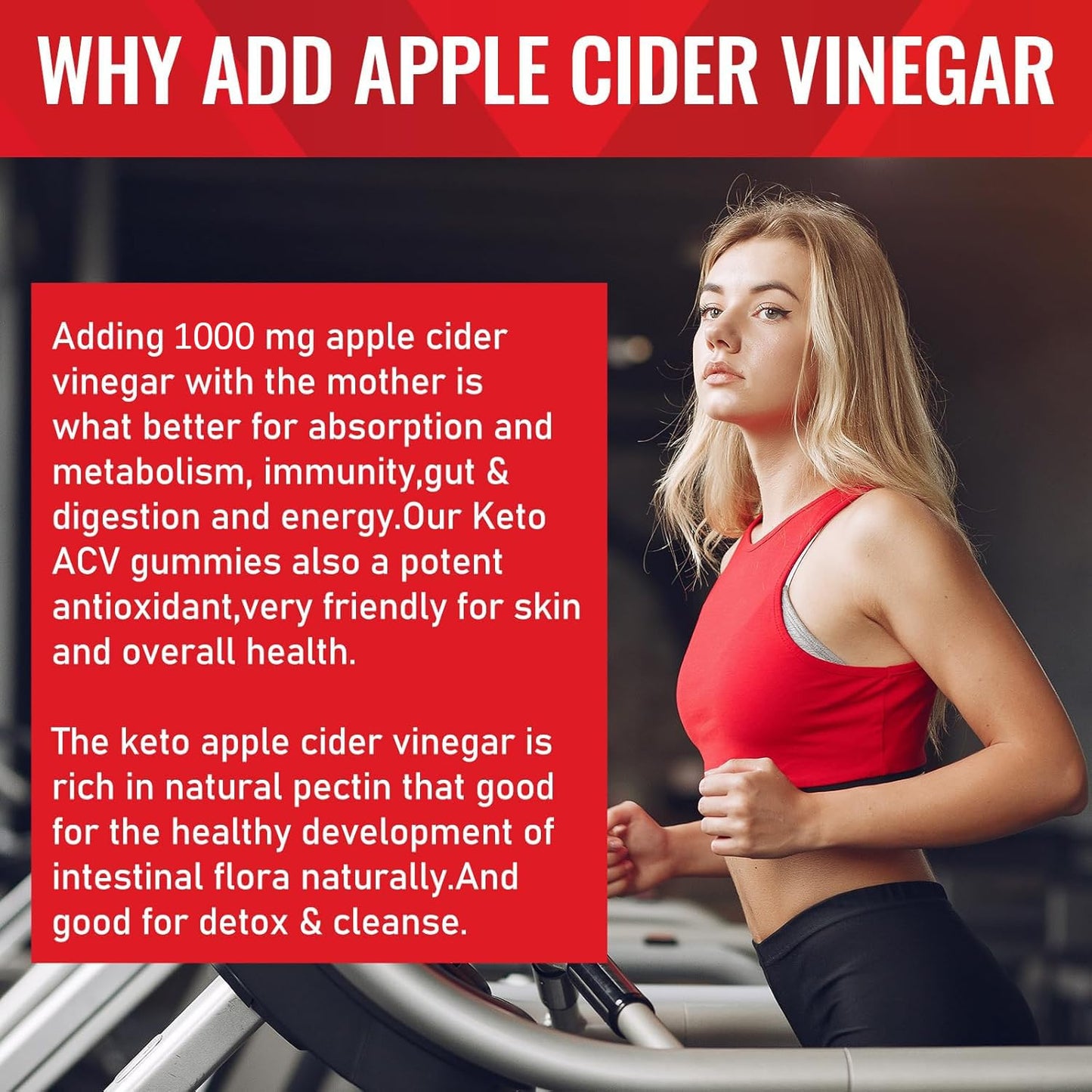RTMGOB Apple Cider Vinegar Gummy with Vitamin B12, 60 Gummies