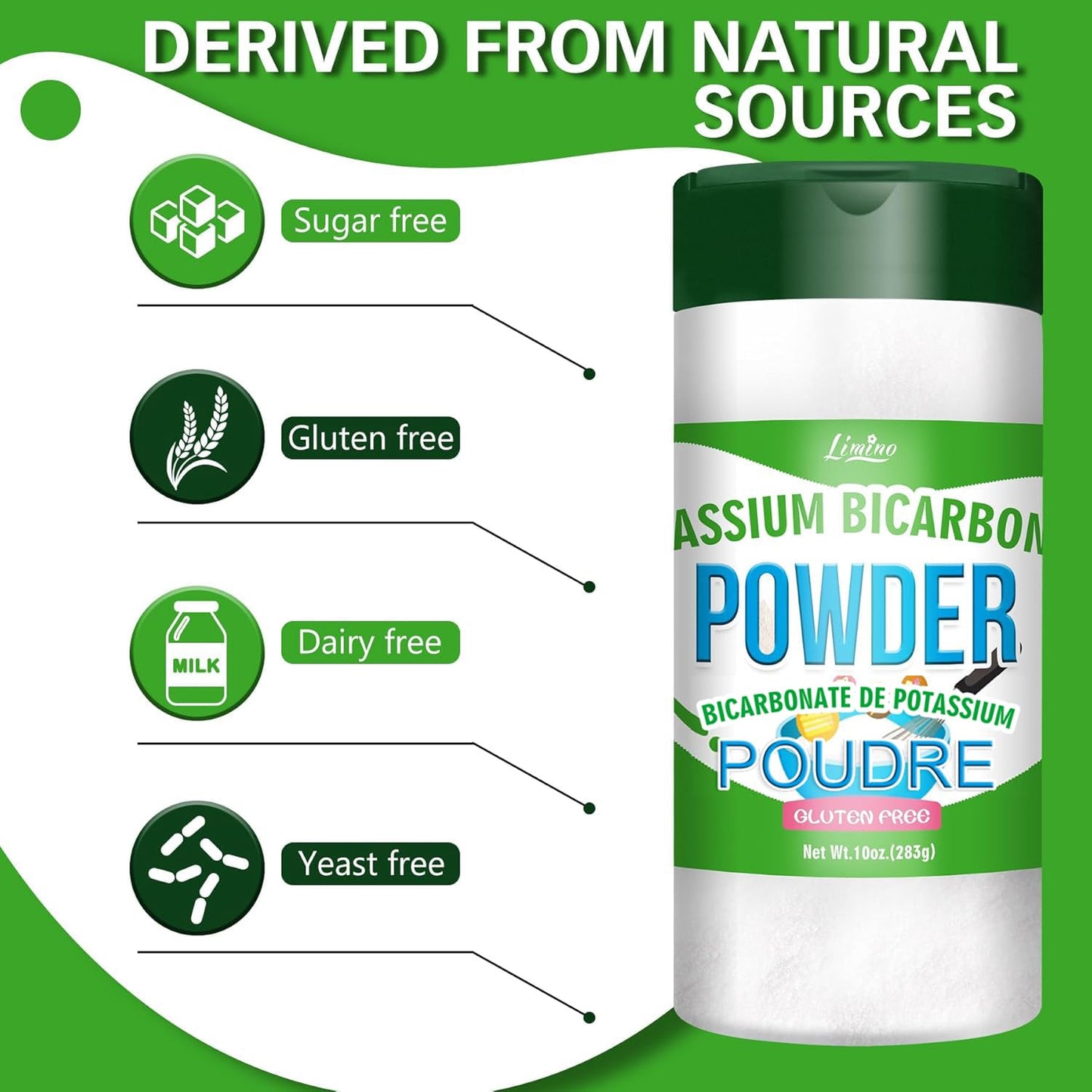 Limino Potassium Bicarbonate Powder 10 oz