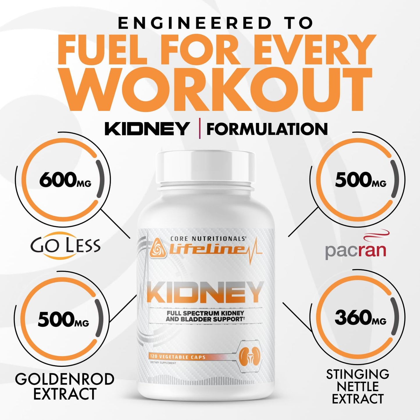 Core Nutritionals Lifeline Kidney Supplement Capsules 120 Count