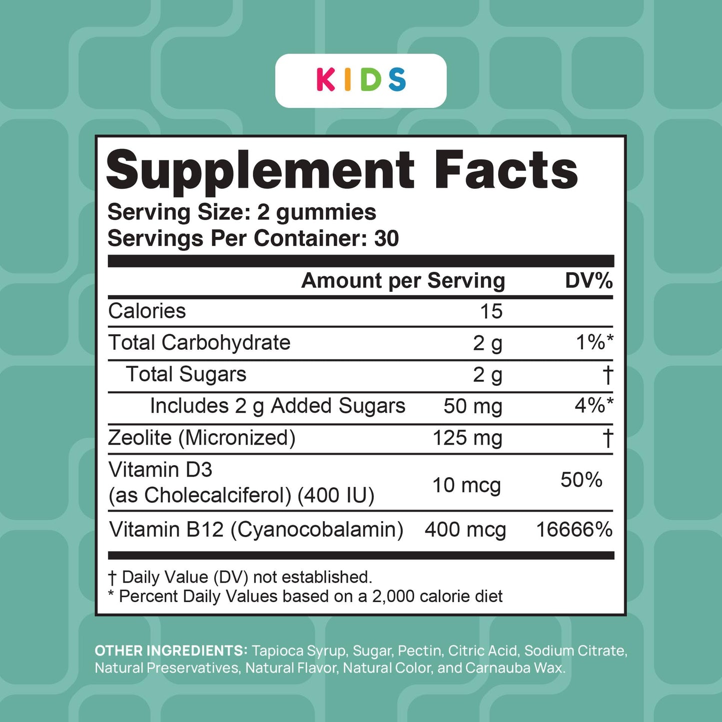 Stay-Well Naturals Natural Zeolite Heavy Metal Detox for Kids Gummies, 60 Gummies