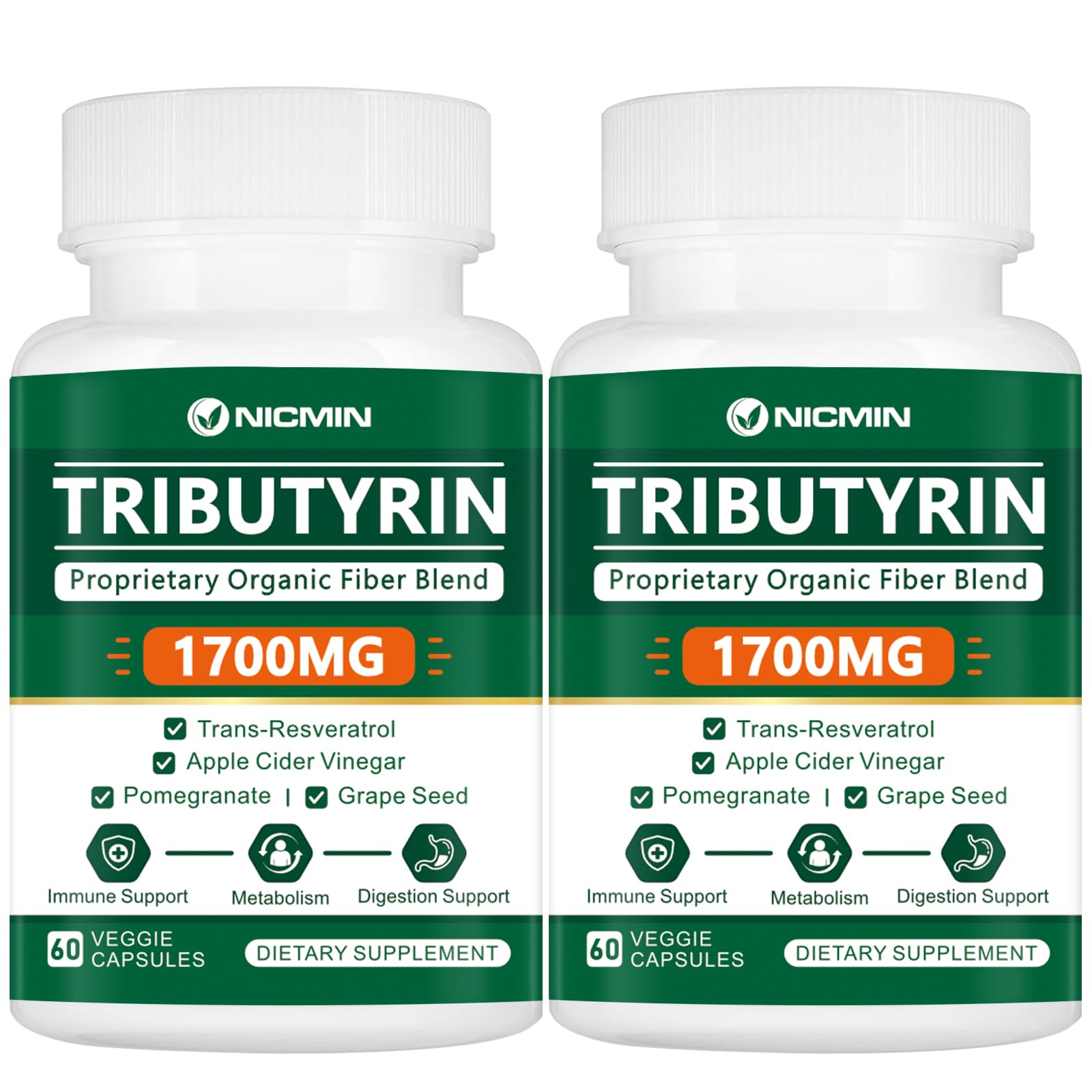 NICMIN Tributyrin Supplement Capsules 60